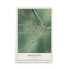 Map of Davis City, Iowa, 12 x 18 inch unframed archival matte print