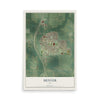 Map of Denver, Iowa, 12 x 18 inch unframed archival matte print