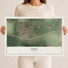 Map of Dike, Iowa, 12 x 18 inch unframed archival matte print