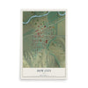 Map of Dow City, Iowa, 12 x 18 inch unframed archival matte print