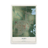 Map of Dows, Iowa, 12 x 18 inch unframed archival matte print