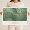 Map of East Peru, Iowa, 12 x 18 inch unframed archival matte print