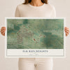 Map of Elk Run Heights, Iowa, 12 x 18 inch unframed archival matte print