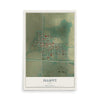 Map of Elliott, Iowa, 12 x 18 inch unframed archival matte print