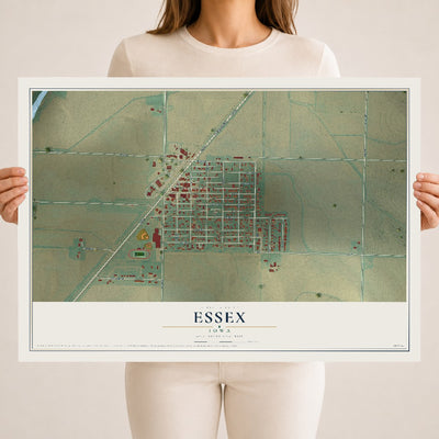Map of Essex, Iowa, 18 x 24 inch unframed archival matte print