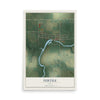 Map of Fertile, Iowa, 12 x 18 inch unframed archival matte print