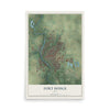 Map of Fort Dodge, Iowa, 12 x 18 inch unframed archival matte print