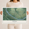 Map of Fraser, Iowa, 12 x 18 inch unframed archival matte print
