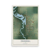 Map of Frederika, Iowa, 12 x 18 inch unframed archival matte print