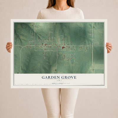 Map of Garden Grove, Iowa, 24 x 36 inch unframed archival matte print