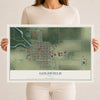 Map of Goldfield, Iowa, 12 x 18 inch unframed archival matte print