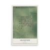Map of Grandview, Iowa, 12 x 18 inch unframed archival matte print