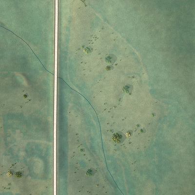 Second close-up of the map of Gravity, Iowa print showing more streets and buildings
