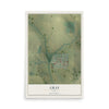 Map of Gray, Iowa, 12 x 18 inch unframed archival matte print