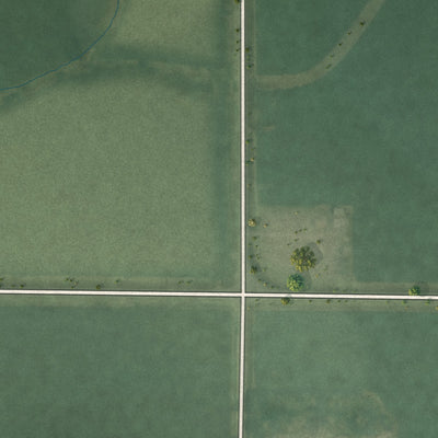 Second close-up of the map of Greenville, Iowa print showing more streets and buildings
