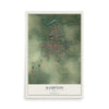 Map of Hampton, Iowa, 12 x 18 inch unframed archival matte print