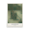 Map of Hanlontown, Iowa, 12 x 18 inch unframed archival matte print