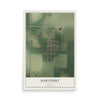 Map of Harcourt, Iowa, 12 x 18 inch unframed archival matte print