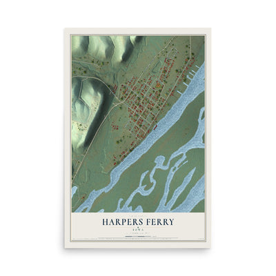 Map of Harpers Ferry, Iowa, 12 x 18 inch unframed archival matte print
