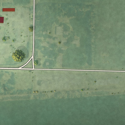 Second close-up of the map of Harris, Iowa print showing more streets and buildings