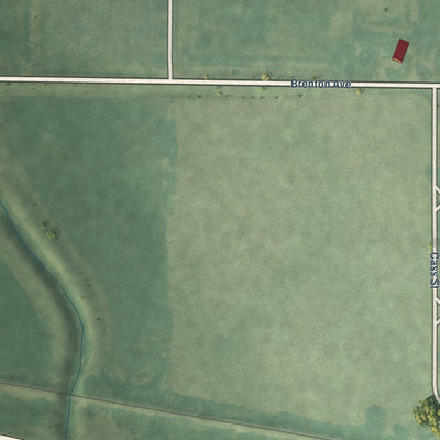 Second close-up of the map of Havelock, Iowa print showing more streets and buildings