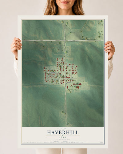 Map of Haverhill, Iowa, 24 x 36 inch unframed archival matte print