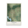 Map of Hazleton, Iowa, 12 x 18 inch unframed archival matte print