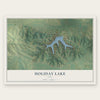 Holiday Lake, Iowa map print, the full design