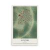 Map of Hospers, Iowa, 12 x 18 inch unframed archival matte print