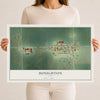 Map of Houghton, Iowa, 12 x 18 inch unframed archival matte print