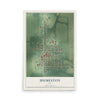 Map of Humeston, Iowa, 12 x 18 inch unframed archival matte print