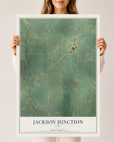 Map of Jackson Junction, Iowa, 24 x 36 inch unframed archival matte print