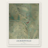 Jacksonville, Iowa map print, the full design