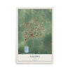 Map of Kalona, Iowa, 12 x 18 inch unframed archival matte print
