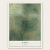 Kent, Iowa map print, the full design