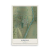 Map of Kirkman, Iowa, 12 x 18 inch unframed archival matte print