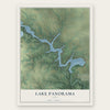 Lake Panorama, Iowa map print, the full design