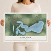 Map of Lake View, Iowa, 12 x 18 inch unframed archival matte print