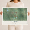 Map of Lamoni, Iowa, 12 x 18 inch unframed archival matte print