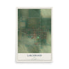 Map of Larchwood, Iowa, 12 x 18 inch unframed archival matte print