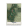Map of Larrabee, Iowa, 12 x 18 inch unframed archival matte print