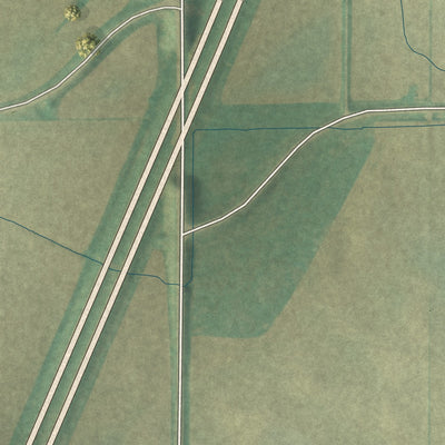 Second close-up of the map of Latimer, Iowa print showing more streets and buildings