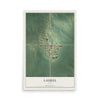 Map of Laurel, Iowa, 12 x 18 inch unframed archival matte print