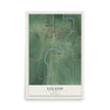 Map of Leland, Iowa, 12 x 18 inch unframed archival matte print