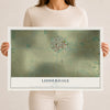 Map of Lidderdale, Iowa, 12 x 18 inch unframed archival matte print