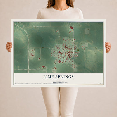 Map of Lime Springs, Iowa, 24 x 36 inch unframed archival matte print