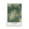 Map of Livermore, Iowa, 12 x 18 inch unframed archival matte print