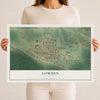 Map of Lowden, Iowa, 12 x 18 inch unframed archival matte print