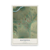 Map of Macedonia, Iowa, 12 x 18 inch unframed archival matte print