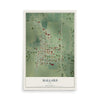 Map of Mallard, Iowa, 12 x 18 inch unframed archival matte print